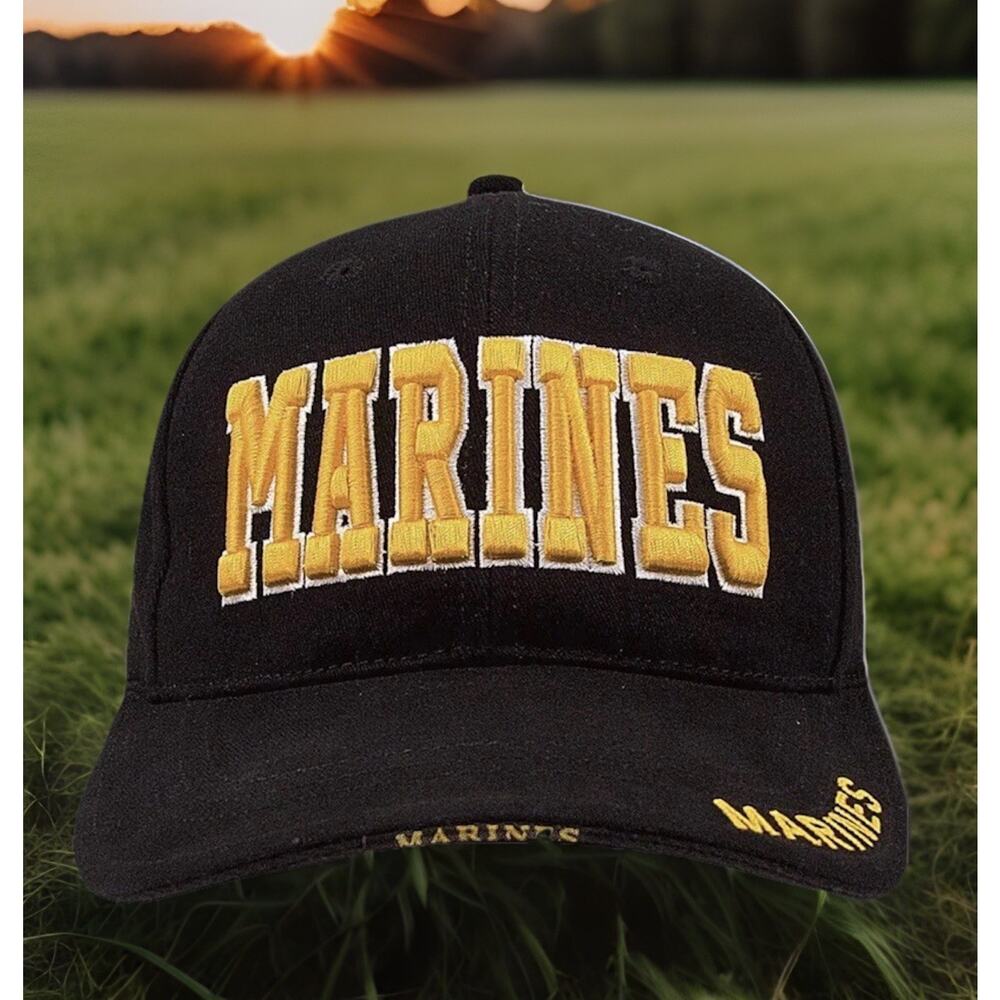 Marines USMC 3D US Seal JSOC Black Cap Trucker Hat Baseball Military Rothco New